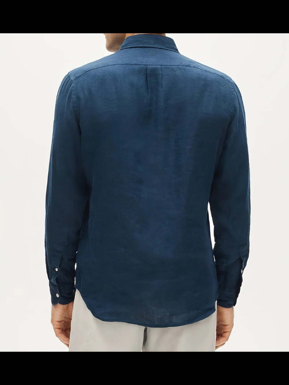 J. Crew Navy Button-Down Linen Shirt